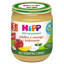 Hipp Jabłka z mango i kokosem po 5. miesiącu Bio - Desery dla dzieci - miniaturka - grafika 1