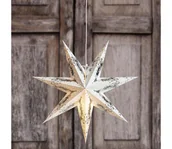 Ozdoby bożonarodzeniowe - Markslöjd 704941- Dekoracja bożonarodzeniowa STRAUSS 1xE14/25W/230V śr. 75 cm biała/srebrna - miniaturka - grafika 1