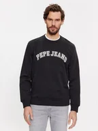 Bluzy męskie - Pepe Jeans Bluza Raven PM582555 Czarny Regular Fit - miniaturka - grafika 1