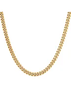 Naszyjniki męskie - ICED STUFF Łańcuszek Curb Cuban Link Złoty - miniaturka - grafika 1