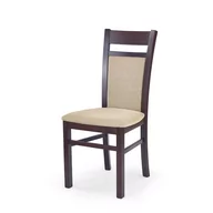 Krzesła - Krzesło Drewniane Gerard 2 Ciemny Orzech / Tap: Torent Beige Halmar - miniaturka - grafika 1
