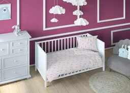 KARO Pościel bawełniana 160x200 królik balet różowa dziecięca zapinana na suwak 3810 A Bawełna Max - Pościel dla dzieci - miniaturka - grafika 1