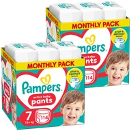 Pieluchy - Zestaw Pampers Pants, pieluchomajtki, rozmiar 7, 17 kg+, 2 x 114 sztuk - miniaturka - grafika 1