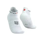Odzież trekkingowa damska - Skarpetki biegowe Compressport ProRacing Socks V4 Run Low white/black - miniaturka - grafika 1