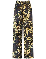 Spodnie damskie - GERRY WEBER Damskie spodnie rekreacyjne 720033-31227 Indigo Ginger Dark Brown nadruk, 42 - miniaturka - grafika 1