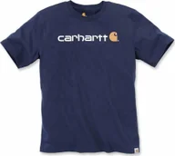 Koszulki męskie - Carhartt Koszulka Carhartt Core Logo T-Shirt Navy - miniaturka - grafika 1