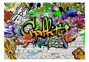Fototapety - Fototapeta, Graffiti na ścianie, 150x105 cm - miniaturka - grafika 1