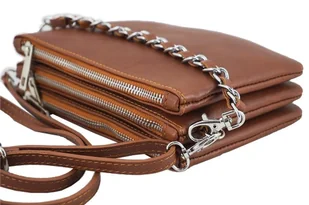 Modna włoska listonoszka skórzana - Barberini's - Granatowa - Torebki damskie - miniaturka - grafika 19