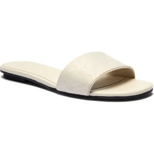 Calvin Klein Klapki z dodatkiem skóry - Klapki i japonki damskie - miniaturka - grafika 1