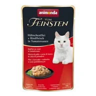 Mokra karma dla kotów - animonda Vom Feinsten 18 x 50 g z filetem z kurczaka i mięsem wołowym, w sosie pomidorowym - miniaturka - grafika 1