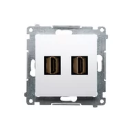 Gniazdka elektryczne - Kontakt Simon KONTAKT - Gniazdo HDMI Podwójne DGHDMI2.01/11 SIMON54 - miniaturka - grafika 1