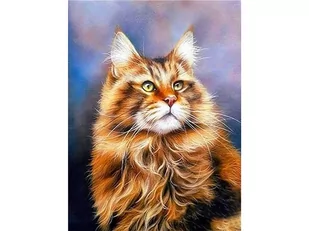 Haft Diamentowy, Obraz, Mozaika Diamentowa Diamond Painting, RUDY MAINE COON 30x40cm - Rękodzieło - miniaturka - grafika 1