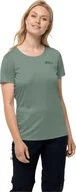 Koszulki i topy damskie - Jack Wolfskin Jack Wolfskin Tech Tee W 1807122-4151 Zielone XS - miniaturka - grafika 1