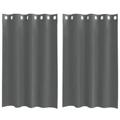 Zasłony - vidaXL Zasłony woalowe z przelotkami 2 szt. Ciemnoszary 140x175 cm - miniaturka - grafika 1