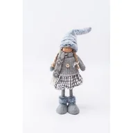 Ozdoby bożonarodzeniowe - Figurka tekstylna stojące dziecko błękitno-szara 45 cm - miniaturka - grafika 1