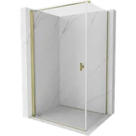 Kabiny prysznicowe - Mexen Mist-B kabina prysznicowa uchylna 100 x 95 cm, transparent, złota - 8A2T-100-095-50-00 - miniaturka - grafika 1