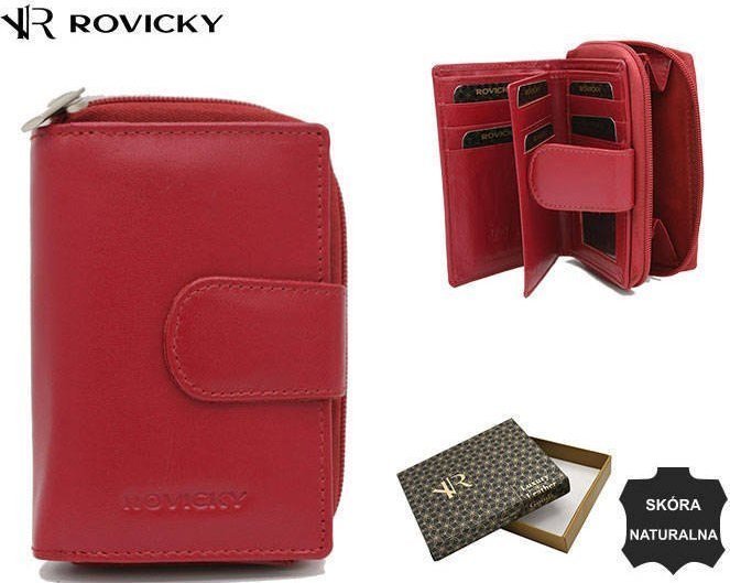 Rovicky Mały, Skórzany Portfel Damski Na Zatrzask