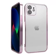 Lustra - Angeston Etui kompatybilne z iPhone 12, Twarde lustro ocynkowane etui do iPhone 12, odporne na wstrząsy etui - różowe - miniaturka - grafika 1