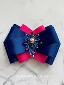 Broszki - Brosza z nowoczesnym granatowym Kwiatem Nowość - miniaturka - grafika 1