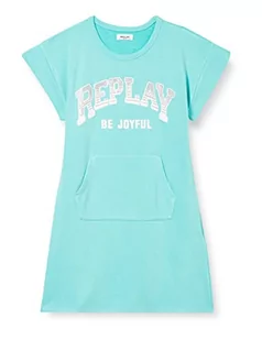 Replay Dziewczęca sukienka typu playwear, 670 miętowa zieleń, 4 Lata - Sukienki - miniaturka - grafika 1