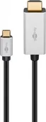 Kable - Goobay USB-C - HDMI 2 m Czarno-srebrny RB60174 - miniaturka - grafika 1