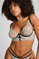Biustonosze - Hunkemöller Nieusztywniany długi biustonosz Agnes z fiszbinami Biały - miniaturka - grafika 1