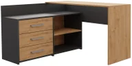 Biurka - Elior Biurko Narożne Z Regałem I Szufladami Artisan + Antracyt K6-H66 - miniaturka - grafika 1