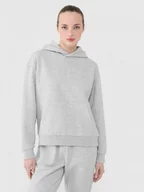 Bluzy damskie - Damska bluza dresowa nierozpinana z kapturem Outhorn OTHWAW24TSWSF1681 - szara - miniaturka - grafika 1
