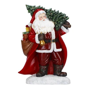 Św. Mikołaj z choinką LED 25x12x38,5 - Ozdoby bożonarodzeniowe - miniaturka - grafika 1