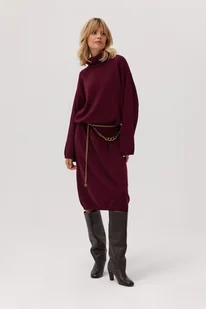 Sukienka z kaszmirem Denali bordo - Swetry damskie - miniaturka - grafika 1