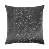 Poszewki na poduszki - Spod Igły i Nitki, Grafitowa Poszewka Velvetowa Do Zasłony  SHINY, 45x45 cm - miniaturka - grafika 1
