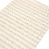 Dekoratorstwo - Perełki samoprzylepne opalizująca biel DP CRAFT - miniaturka - grafika 1