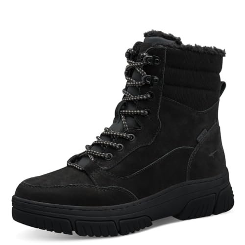 TAMARIS Damskie Comfort WL Lace Boot Duo-tex śniegowce, czarne, 40 EU, czarny, 40 EU