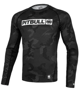 Longsleeve Rashguard PIT BULL NET CAMO HILLTOP 2 all black camo-L - Kimona, stroje i obuwie - miniaturka - grafika 1