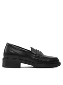 Półbuty damskie - Tommy Hilfiger Lordsy Th Penny Loafer FW0FW08029 Czarny - miniaturka - grafika 1
