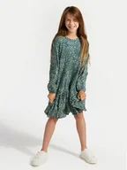 Sukienki i spódniczki dla dziewczynek - Coccodrillo Sukienka codzienna ZC4128101SGJ Zielony Regular Fit - miniaturka - grafika 1