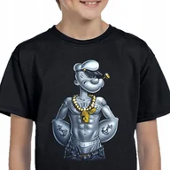 Moda i Uroda OUTLET - 152 KOSZULKA POPEYE MARYNARZ GANGSTA 3247 CZARNA - miniaturka - grafika 1