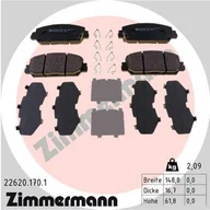 Klocki hamulcowe - Klocki hamulcowe - komplet ZIMMERMANN 22620.170.1 - miniaturka - grafika 1
