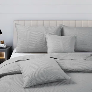 Szara Narzuta Pikowana na Fotel 75x150 TRIO - Narzuty - miniaturka - grafika 1