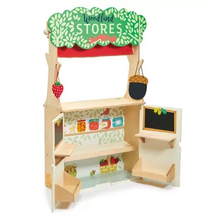 Dwustronny drewniany sklepik i teatrzyk, Tender Leaf Toys - Zabawy w naśladowanie dorosłych - miniaturka - grafika 1