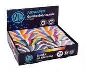 Gumki biurowe - Gumka do ścierania Kolorowe Paski 24 sztuki - Astra - miniaturka - grafika 1