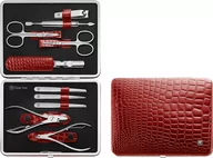 Akcesoria do paznokci - Akcesoria do manicure Classic Inox czerwone w etui 10 el. - miniaturka - grafika 1