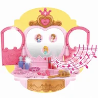 Zabawy w naśladowanie dorosłych - DUŻA TOALETKA DLA DZIEWCZYNKI Z LUSTREM MAGICZNA RÓŻDŻKA 20 AKC. DŹWIĘK - miniaturka - grafika 1