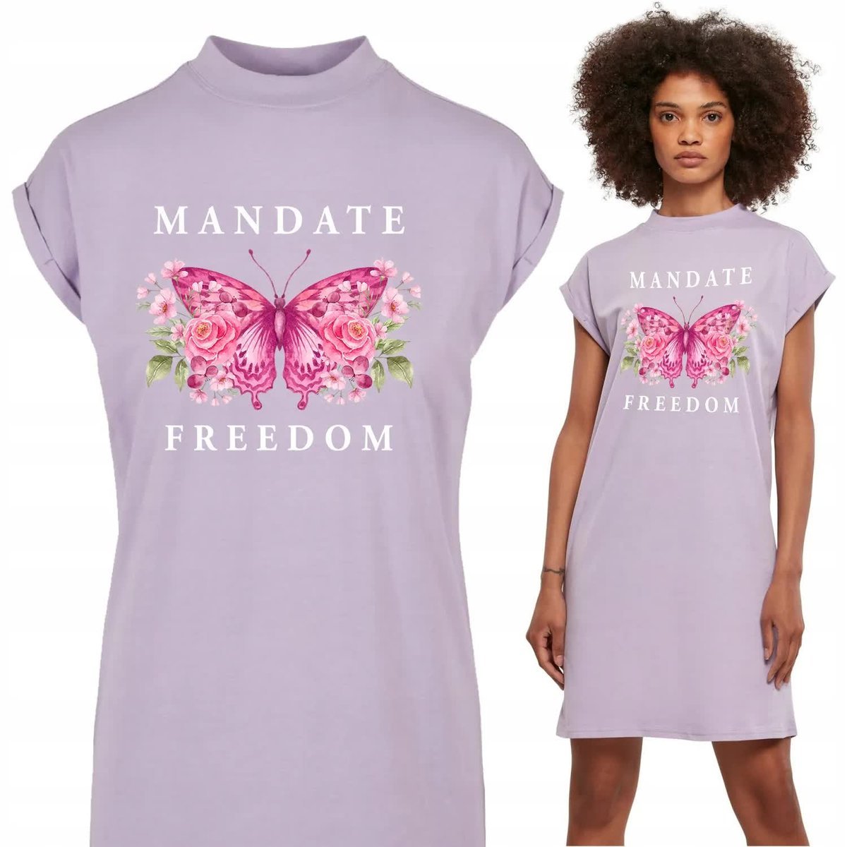 Koszula Nocna Lawendowa MANDATE FREEDOM Wzory S