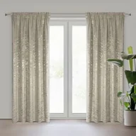 Zasłony - Zasłona gotowa na taśmie Doris 140 x 270 cm ciemnobeżowy - miniaturka - grafika 1