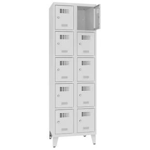 Skrytkowa szafa z zamkiem na klucz SUS 325 W ST na podstawie z nogami - Szafki BHP - miniaturka - grafika 1