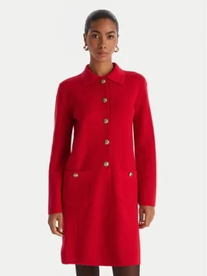 Luisa Spagnoli Sukienka dzianinowa Magilla 100109 Czerwony Regular Fit - Sukienki - miniaturka - grafika 1