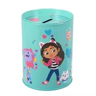 Skarbonki - Skarbonka Koci domek Gabi. Metalowa okrągła. - miniaturka - grafika 1