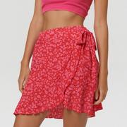 Spódnice - Sinsay - Spódnica mini w kwiaty - Różowy - miniaturka - grafika 1