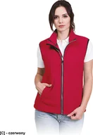 Odzież robocza - R.E.I.S. VHONEY-L - bezrękawnik damski z polaru, kołnierz ze stójką - czerwony 2XL - miniaturka - grafika 1